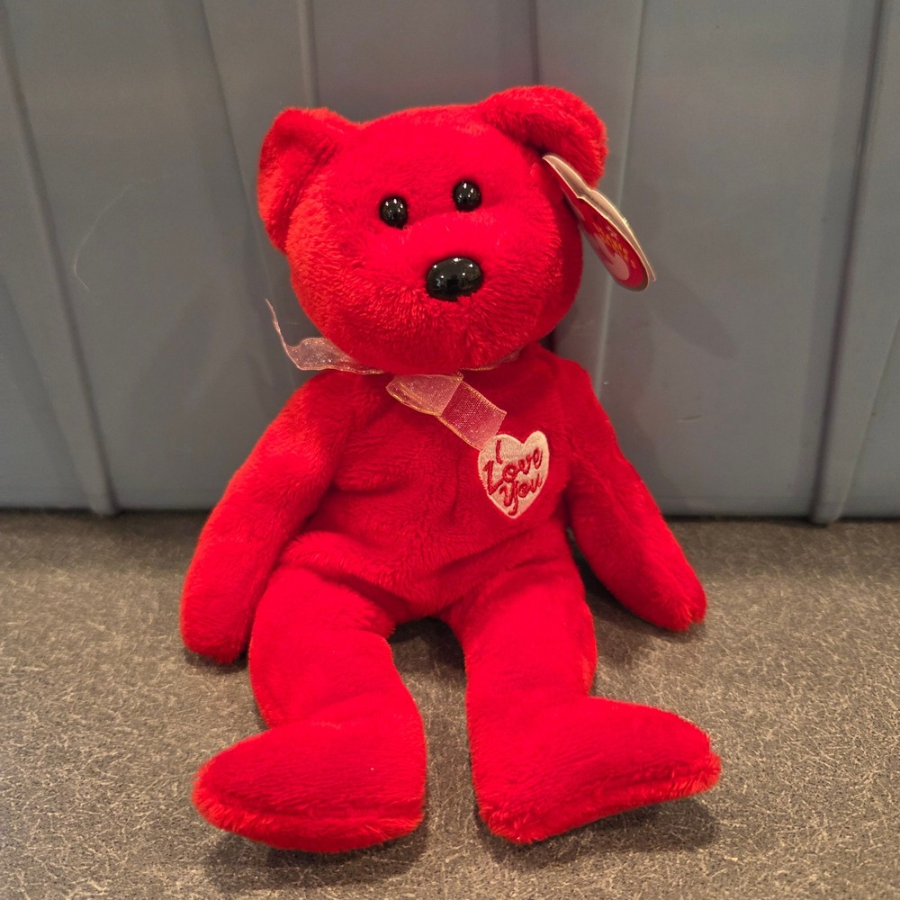 Ty Beanie Baby Secret The Red Valentine Bear 7" 18cm New MWMTs Rare